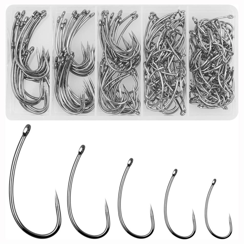 180PCS Barbless Fishing Hooks  - đánh giá và giá Fishing Hook Assortment